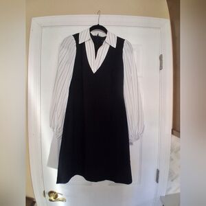 Tommy Hilfiger Black and White Long Sleeve Dress
